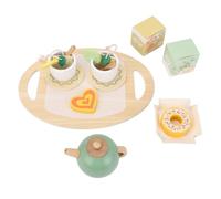 Zhangpu Set da tè per Bambini Fai Finta di Giocare in Legno Set da tè per Bambini Gioca in Cucina da Gioco Educativo per il Pomeridiano per Bambine