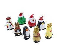 Zhangpu Set di Giocattoli a Carica di Babbo Natale con Pinguino Natalizio per Bambini Bomboniere Divertenti; Nessuna Batteria Richiesta per Il Gioco fantasioso; Materiale Plastico Sicuro; 7,5 * 4 * 5