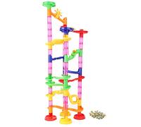 Zhangpu Set di Sottobicchieri da Corsa in Marmo, Set da Corsa su Pista di Marmo Giocattoli da Costruzione di Blocchi di Costruzione di Sottobicchieri da in Labirinto per Bambini (80 pezzi)