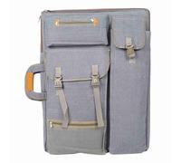 Zhangpu Zaino per il Trasporto di Schizzi Borsa per Portfolio Artistico Borsa per il Trasporto di Artisti a Tracolla in Tela per Disegni di Schizzi di Opere D'arte (Grigio)