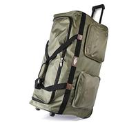 ZHANGQIANG Borsa da Viaggio con Rullo Approvata da Cabina Bagaglio a Mano Trolley con Ruote Borsone Borsone da Trasporto con Ruote Telaio Telescopico Notturno Leggero (Colore : Verde, Dimensioni : 79