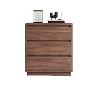 zhangrui1888 Comodino Brown Large Three Drawer Bedside Storage Bedroom Table Cabinet Dining Comodini(XS)