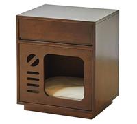 zhangrui1888 Comodino Comodino con cassetto portaoggetti e ripiano aperto for la camera da letto il soggiorno Comodini(Bruin)