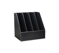 zhangrui1888 Portadocumenti Portadocumenti verticale in pelle o organizer for prodotti da ufficio for riporre documenti, riviste, blocchi note Portariviste(Nero)