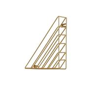 zhangrui1888 Portadocumenti Portariviste in ferro a forma geometrica, cestino da appendere alla parete, organizer for libri, decorazione for la casa Portariviste(GOLD)