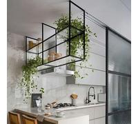ZHANGshouf Mensola da parete in acrilico a 2 ripiani, per piante e vasi da fiori, portaspezie da cucina, facile da installare, mensola sospesa da parete, per decorare la casa (60 x 30 x 80 cm)