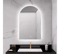 ZHANGshouf Specchio da Bagno ad Arco semicircolare, Specchio con Luce LED, Vetro temperato HD, Adatto per Camera da Letto Soggiorno