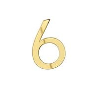 ZHANGSHUMIN Numero Civico Esterno Adesivi con Numeri 3D Autoadesivi, Targhe for di Porte Stanze Casa, for, Appartamento(Gold 6,10x6.6cm)