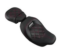 ZHANGTONG Sedile Moto Sella per passeggero in Similpelle con Cuciture per Moto, per Touring, Street, Glide, Road King, Special, Cl&assic, 1998-2022