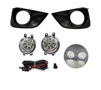 ZHANGWENLING Fari fendinebbia Per Toyota Per Vios Per Yaris Per Sedan 2013-2017 Con Cavi Kit Cablaggio Interruttore Angel Eyes LED Fendinebbia(9LED Fog Set)