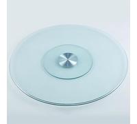 ZHANGXAO Piatto Girevole da Tavolo Lazy Susan da 24 Pollici, Piatto Girevole in Vetro temperato da 20 Pollici, Vassoio Girevole Trasparente da 27 Pollici per Tavolo da Pranzo, centrotavola Girevole d