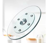 ZHANGXAO Piatto Girevole in Vetro temperato da 100 cm, Vassoio Girevole Lazy Susan per Tavolo da Pranzo, Piatto Girevole Trasparente da 35 Pollici, Piatto da Portata per Banchetti, Feste, cene in fam