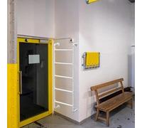 ZHANGXAO Scala antincendio Lunga 160 cm con gradini a Muro per la Lotta antincendio e la Sicurezza