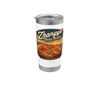 Zhangye Cina Zhangye Vacanza Cina Rainbow Mountains Bicchiere termico in acciaio inox doppia parete