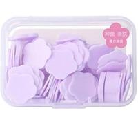 ZhangyiHot 100 mini fogli di carta sapone da viaggio viola, a forma di fiore, usa e getta, per lavare le mani, lavare le mani, prodotti da toeletta, sapone per la cura dei piedi e delle mani (ZS582)