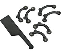 ZhangyiHot Correttore per naso in silicone 3D, 6 pezzi, nero, per sollevamento del naso, strumento di bellezza per sollevare il naso, strumento di bellezza per uomini (lunghezze di 2,7 cm, 2,55 cm,