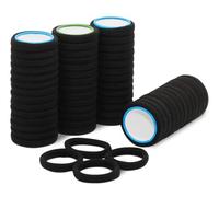 Zhangyusong 50 fasce elastiche nere, non si piegano. Un ottimo supporto per coda di cavallo per donne e ragazze.