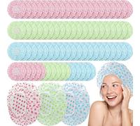 Zhangyusong 96 pz cuffia da doccia donna uomo elastico riutilizzabile cuffia da doccia cuffia per capelli casa salone di bellezza spa viaggio impermeabile cuffia da doccia in plastica