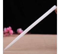 Zhangyusong Clip di capelli lunghi 17 cm in giada bianca cinese, clip per capelli semplice qipao