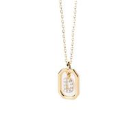 zhangzhe Gioielli da donna con collana lunga pendente a lettera in argento sterling 925