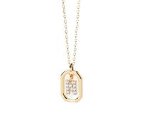 zhangzhe Gioielli da donna con collana lunga pendente a lettera in argento sterling 925