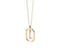 zhangzhe Gioielli da donna con collana lunga pendente a lettera in argento sterling 925