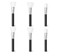 Zhangzitao 6 applicatori in silicone per maschere facciali, applicatore flessibile in silicone nero, strumento di bellezza per fango, argilla, maschere fai da te, lozioni per il corpo, creme idratanti