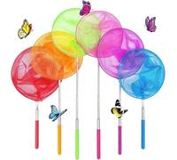 Zhangzitao Confezione da 6 reti telescopiche per la cattura di insetti, reti per farfalle, reti da pesca, giocattoli per esplorare la natura per bambini all'aperto