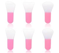 Zhangzitao Pennelli applicatori per maschere facciali, 6 pennelli in morbido silicone, mini applicatore per argilla, spatola portatile per trucco, set di strumenti di bellezza per maschere cosmetiche