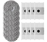 Zhanhai 6 panni per mocio e 8 sacchetti per la polvere, adatti per Ecovacs Deebot T30C Pro Omni/T30C Pro, robot aspirapolvere, kit di sacchetti per la polvere