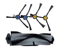 Zhanhai Confezione da 5 spazzole laterali a rullo di ricambio adatte per Silvercrest SSR1 SSRA1 per aspirapolvere robot A9s, A9, A7, L100, 1 spazzola a rullo, 4 spazzole laterali