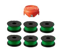 Zhanhai Confezione da 6 bobine di filo per decespugliatore con tappo per Black & Decker A6482 GL7033 GL8033 GL9035 accessori di ricambio per tagliaerba