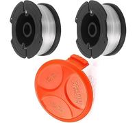 Zhanhai Filo e copertura per decespugliatore, 2 bobine + 1 tappo con molla, adatto per decespugliatori Black & Decker GH400 GL423 GL550 GL580 accessori di ricambio