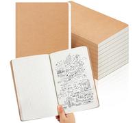Zhanmai 10 Pack A5 Journal Refill 5.5 X 8.2'' Refill Paper Refill Kraft Travelers Journal Notebooks for Office School Writing Supplies, 100 fogli / 200 pagine (Graph Grid Paper)
