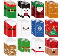 Zhanmai 48 Pcs Mini Christmas Spiral Notebooks, Santa Reindeer Designs | Blocchi promemoria foderati, 12 stili di pupazzo di neve, albero di zenzero, elfo, diari natalizi sfusi per bomboniere
