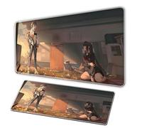 Zhanshuang Pamish mouse pad, XXL mousepad anti slip pearl base, sewn edges, large-sized office desk pad, gaming and anime rectangular mousepad, laptop accessories PC (A, 35.4x15.7 in)