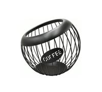Capsule di Caffè Cesto di Immagazzinaggio, 1 Pz Contenitore di Cialde di Caffè di Grande Capacità, Metallo Espresso Capsula Organizzatore Titolare, Nero