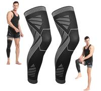 Flytex V2 - Manicotto a compressione per gambe complete per ginocchia e gambe, maniche a compressione per uomo e donna, L, M