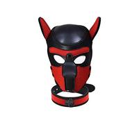 XWYWP Maschera di Halloween Moda Cane Testa Maschera Halloween Gioco di ruolo Cucciolo Cosplay Testa Completa con Orecchie Nightclub Spettacoli Partito GS