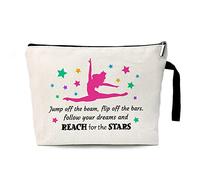 ZHANTUONE Borsa cosmetica, idea regalo per ginnastica, per ragazze, per ginnastica, per il trucco da donna, per appassionati di ginnastica, idea regalo per ginnastica e ginnastica