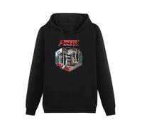 zhanxiangzhi Accept Metal Heart Heavy Metal Running Wild Rage Retro Hoody Unisex Long Sleeve Hooded with Pocket Black XXXL