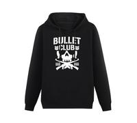 zhanxiangzhi Bullet Club PRO Wrestling Hoody Unisex Ptinted Hoodies Long Sleeve Men's Hooded with Pocket Black XL