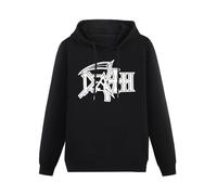 zhanxiangzhi Death Band Hoody Unisex Ptinted Hoodies Long Sleeve Men's Hooded with Pocket Black XXL
