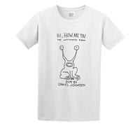 zhanxiangzhi Hi How Are You Unisex Crew Neck Cotton Tee Men's Short-Sleeve T-Shirts White L