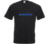 zhanxiangzhi Men's Komatsu T-Shirt Bulldozer Digger Enthusiast Black XXXL