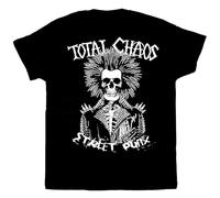 zhanxiangzhi Men's Total Chaos Street Punx T-Shirt Black S