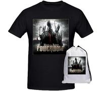 zhanxiangzhi Powerwolf Blood of The Saints Men's Relaxed Fit Cotton Round Neck T Shirt Black XXL