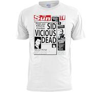 zhanxiangzhi Sid Vicious Dead Newspaper Headline Mens T Shirt White S