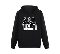 zhanxiangzhi Soul Train Music Dance Show Retro Don Cornelius Vintage Logo Hoody Unisex Long Sleeve Hooded with Pocket Black XXL