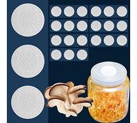 ZHANXUBIO Adesivo per filtro a membrana, 20 mm, 58 mm, 65 mm, 82 mm, 90 mm, 0,3 um, forte disco filtrante aderente per la coltivazione di funghi (58 mm, 24)